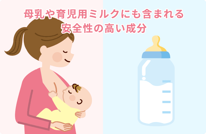 母乳や育児用ミルクにも含まれる安全性の高い成分